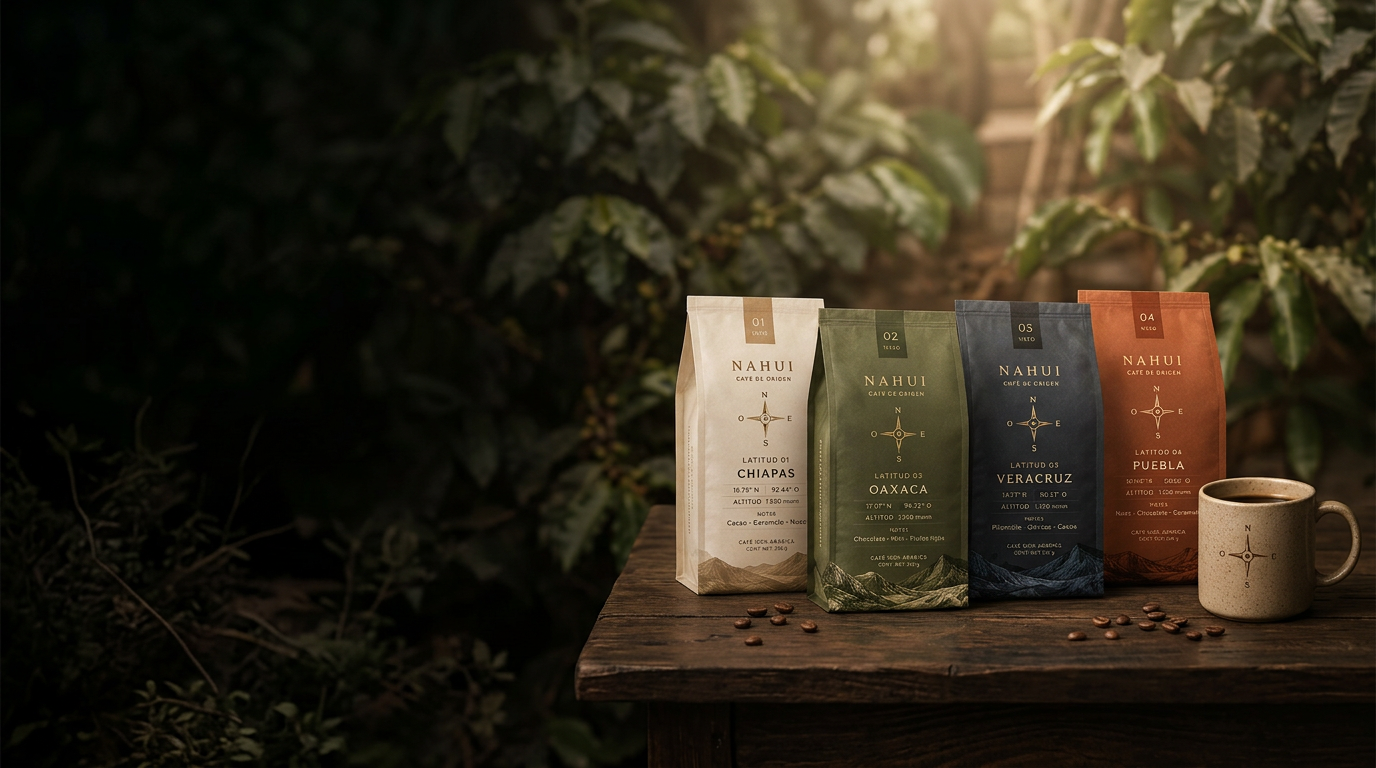 Los cuatro cafés de origen NAHUI: Chiapas, Oaxaca, Veracruz y Puebla
